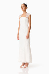 Daelia Embellished Gown White