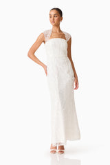 Daelia Embellished Gown White