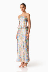Athea Sequin Gown in Floral