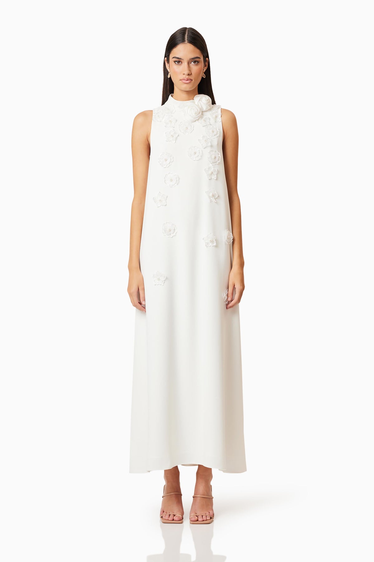 Lilydale 3D Maxi Dress In White