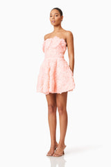 Rosella Strapless Mini Dress In Pink