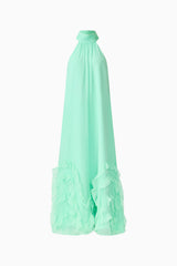 Carla Halter Gown in Mint Green