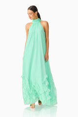 Carla Halter Gown in Mint Green