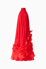 Evelin Halter Gown in Red
