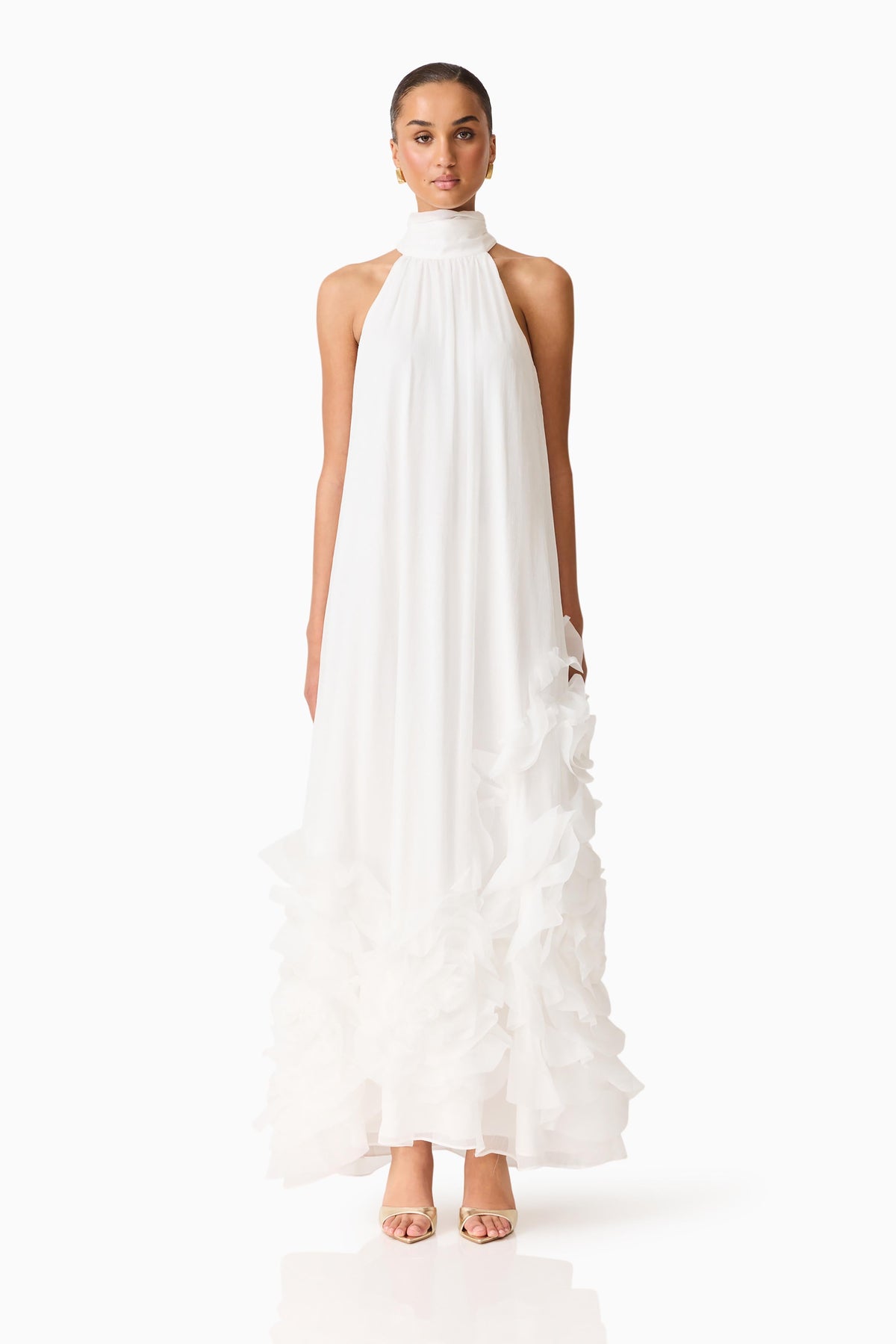 Evelin Halter Gown in White