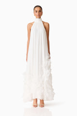 Evelin Halter Gown in White