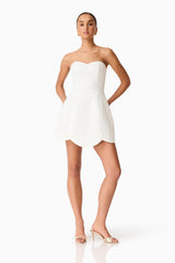 Noralyn Strapless Mini Dress in White