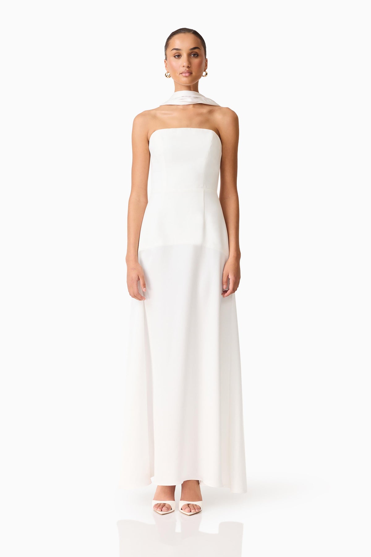 Noralyn Strapless Gown in White