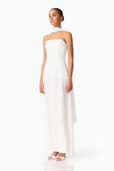Noralyn Strapless Gown in White