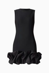 Celia Bubble Mini Dress in Black