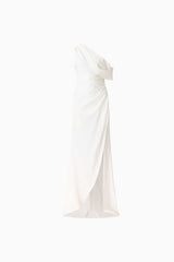 Isadora Off The Shoulder Maxi Gown in Ivory