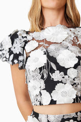 Selene Floral Set In Black