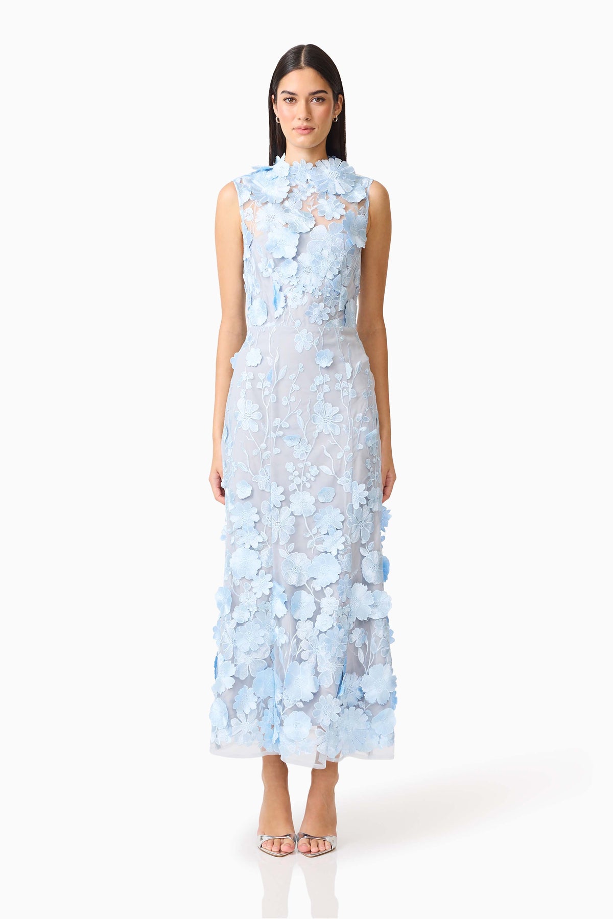 Selene Cocktail Midi Dress Blue