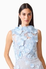 Selene Cocktail Midi Dress Blue