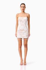 Roxana Strapless Mini Dress in White