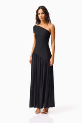 Jesselle Off The Shoulder Gown in Black