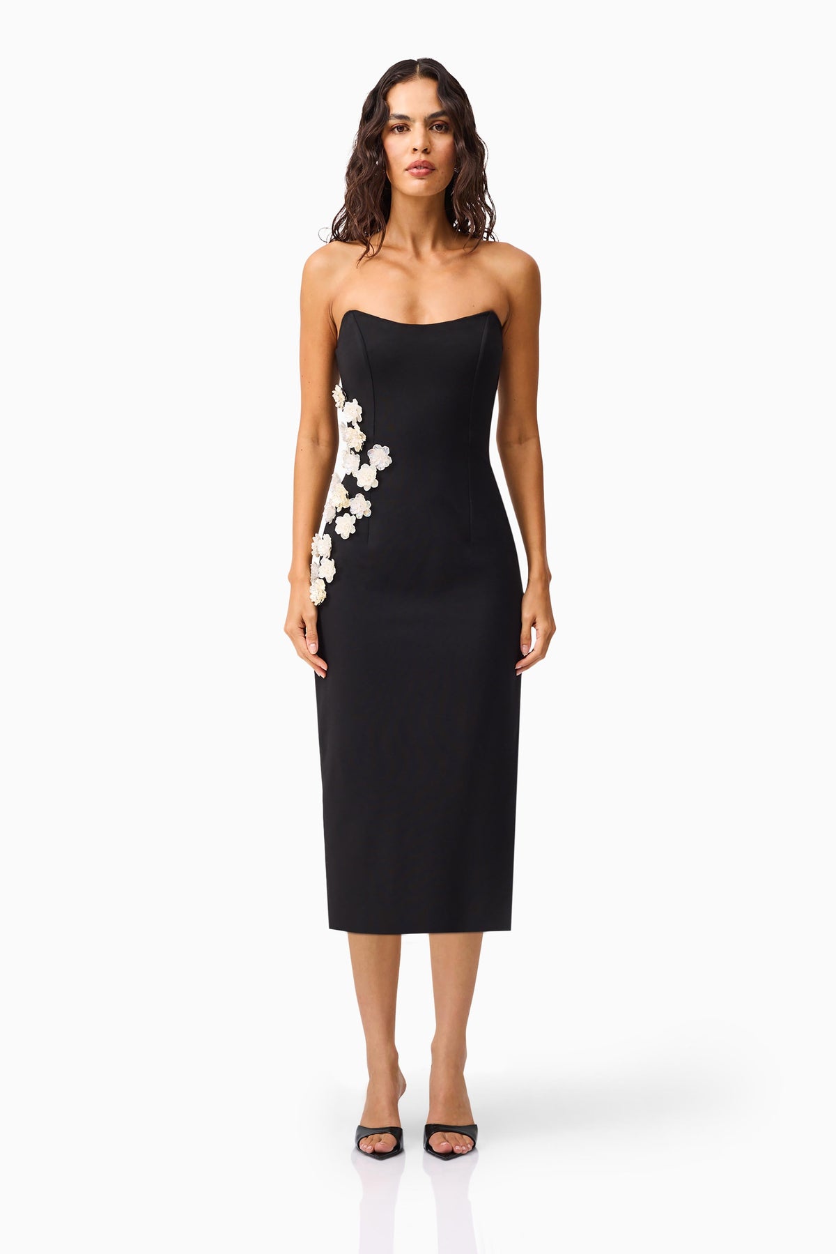 Yasmine Strapless Maxi Dress in Black