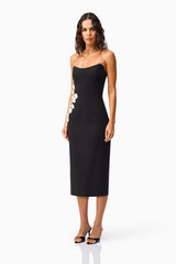 Yasmine Strapless Maxi Dress in Black