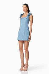 Celia Mini Dress in Blue