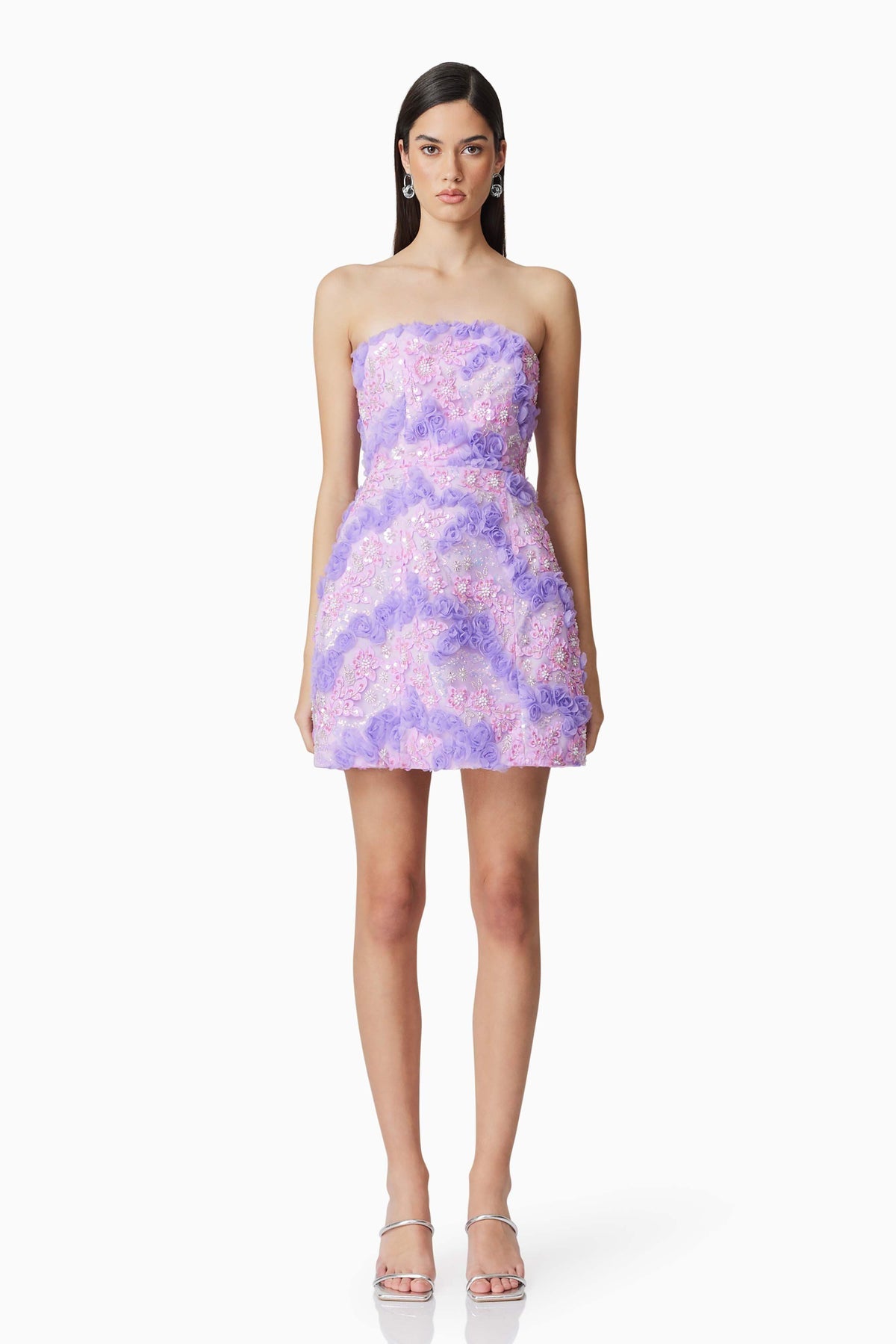 Vonni Party Mini Dress in Purple