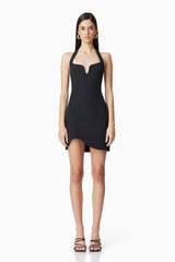 Hazelle Party Mini Dress in Black