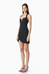 Hazelle Party Mini Dress in Black