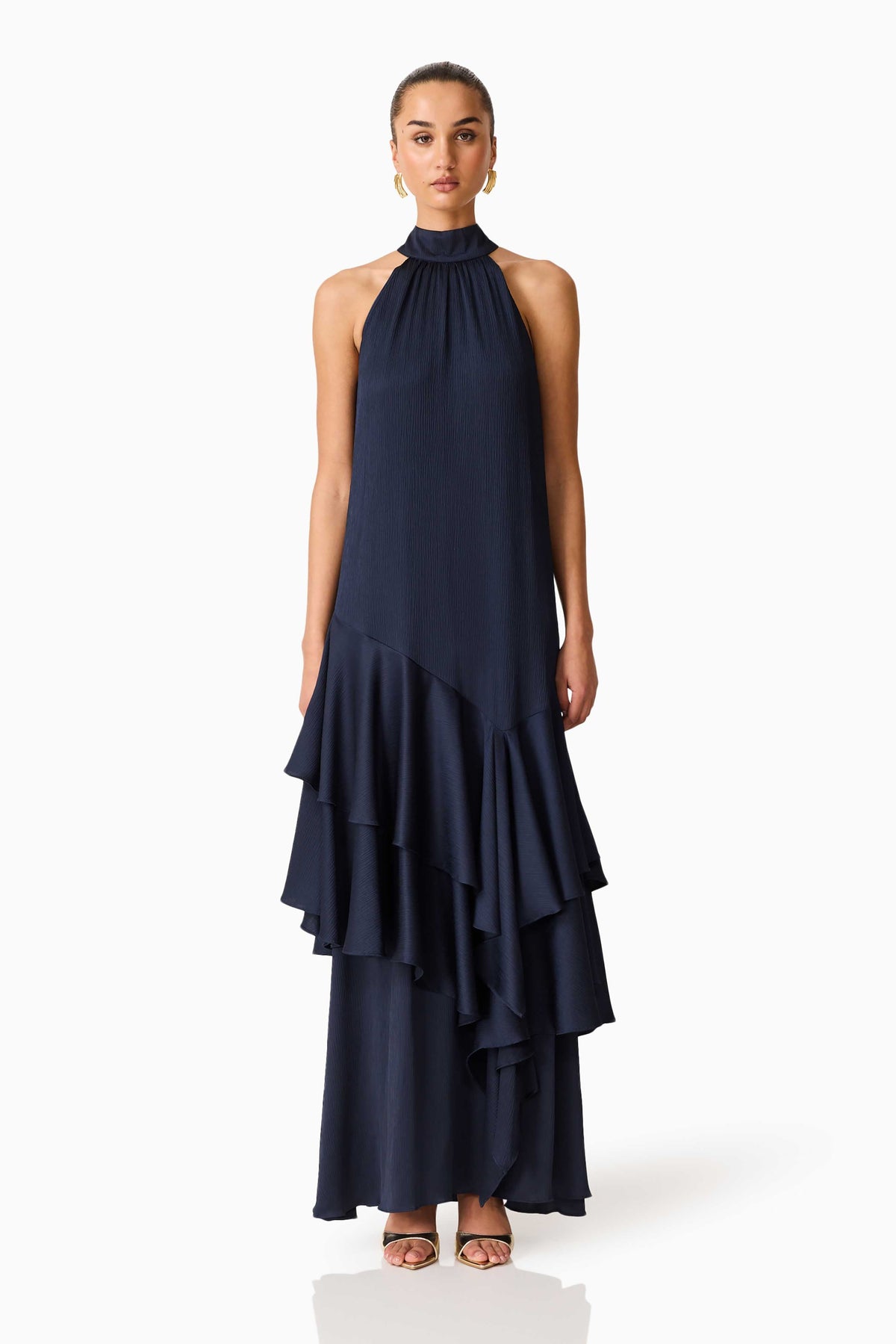 Varella Halter Gown in Navy