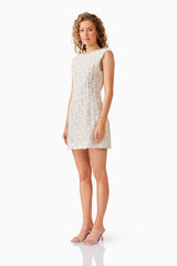 Cali Shift Mini Dress in White