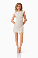 Cali Shift Mini Dress in White
