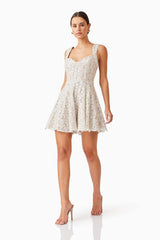 Cali Corset Mini Dress in White