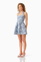 Monica Denim Halter Mini Dress