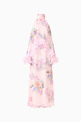 Millie Tiered Gown in Pink Floral