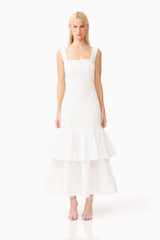 Alexandra Tiered Gown in White