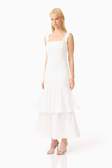 Alexandra Tiered Gown in White