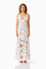 Kyra Crochet Gown in White