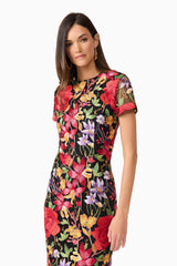 Talia Maxi Dress in Black Floral