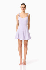 Anika A-Line Mini Dress in Purple