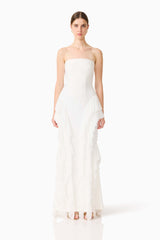 Amelina Strapless Gown in White