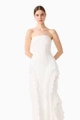 Amelina Strapless Gown in White