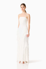 Amelina Strapless Gown in White