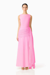 Amelina Sash Gown in Pink