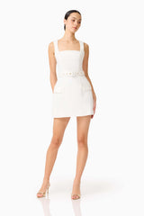 Nydia Tulip Mini Dress in White