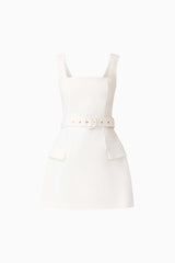 Nydia Tulip Mini Dress in White