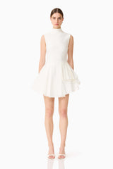 Nydia A-Line Mini Dress in White