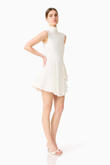 Nydia A-Line Mini Dress in White