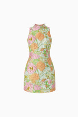 Sunbeam Mini Dress In Green Floral