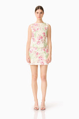 Greta Embroidered Set in Cream & Pink Floral
