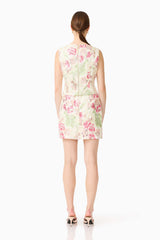 Greta Embroidered Set in Cream & Pink Floral