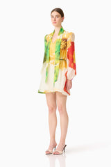 Lilia Long Sleeve Mini Dress in Multi Floral
