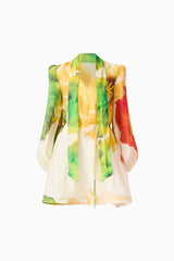 Lilia Long Sleeve Mini Dress in Multi Floral